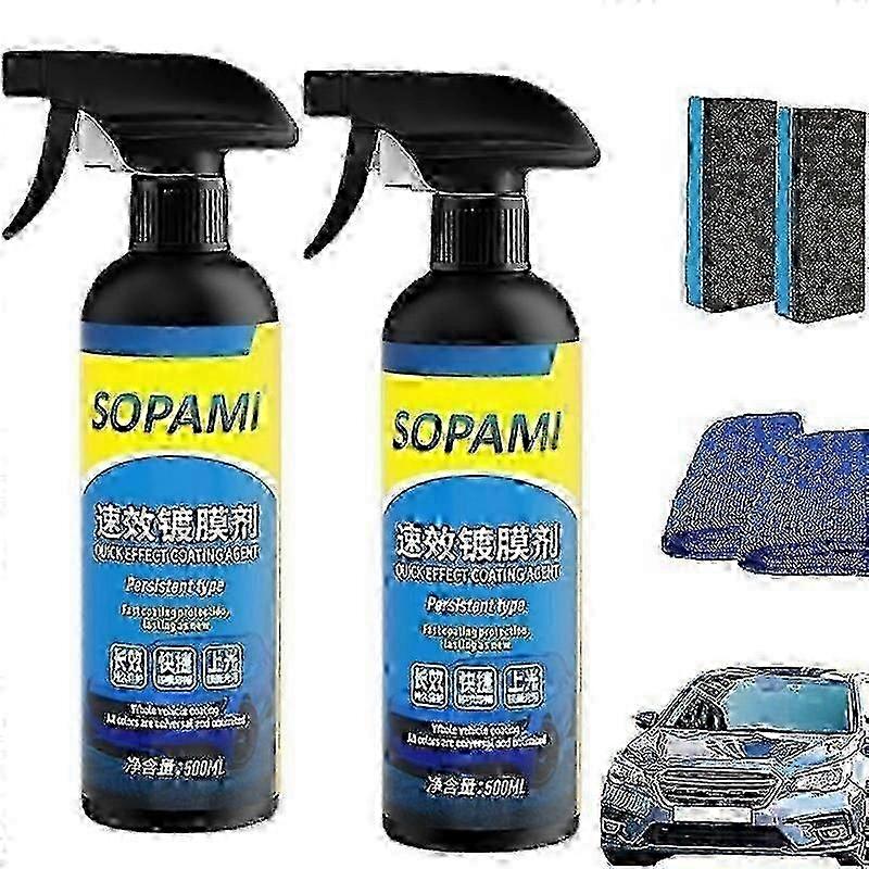 סט של 1-3 תרסיס ציפוי רכב של Sopami להגנה מהירה של ווקס לרכב לשמירה על ברק רכב ואופנוע