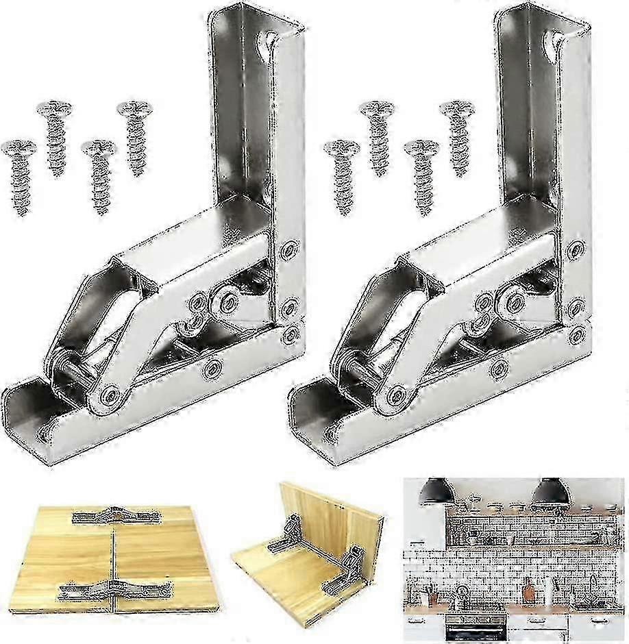 w 2 Pcs Folding Hinge Cold Rolled Steel Rustproof Durable 90 Degree Door Hinge With Screws Waterproof Folding Cupboard Hinge For Table C