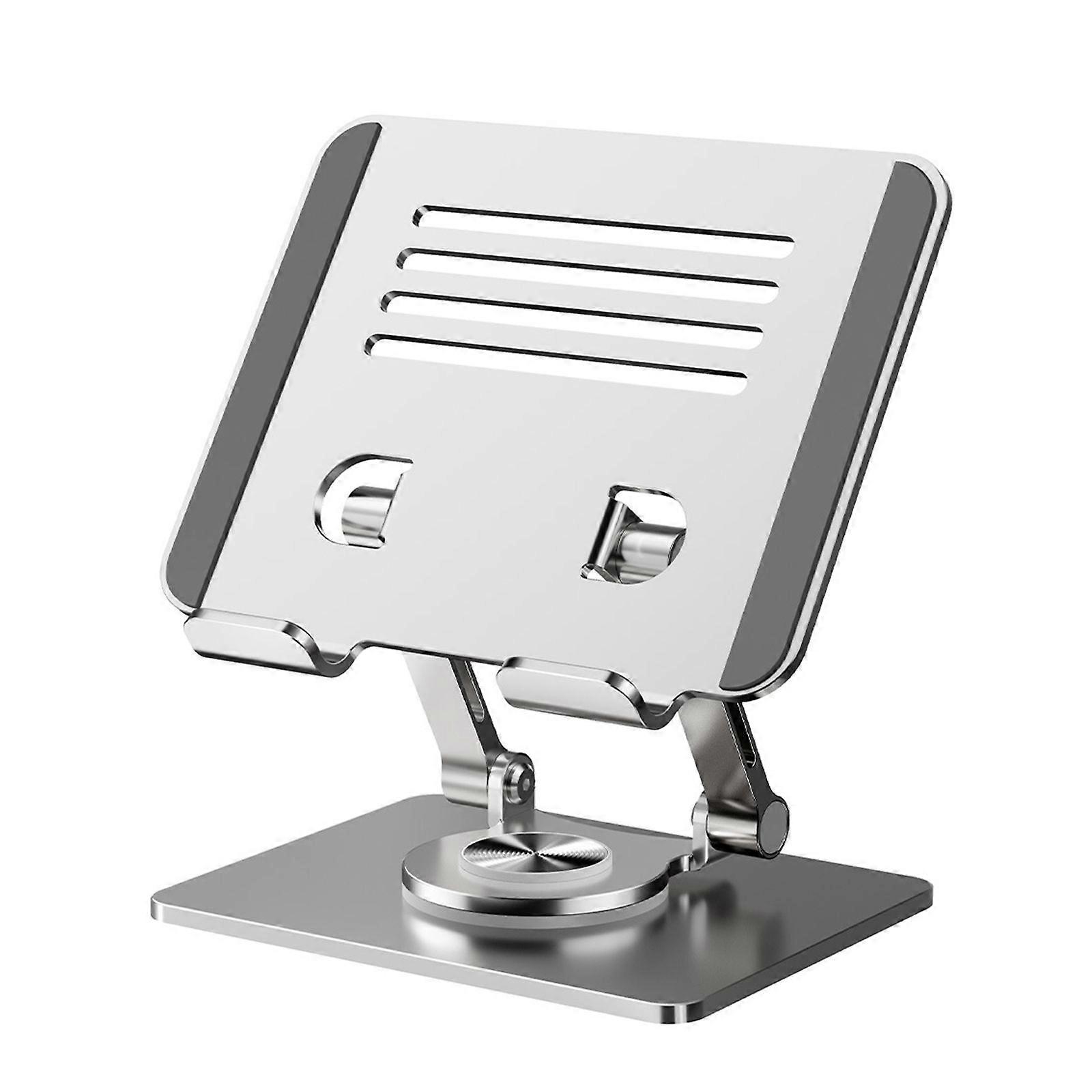 حامل كمبيوتر محمول قابل للطي دعم قاعدة كمبيوتر محمول حامل قوس 360 درجة قابل للتدوير كمبيوتر محمول تبريد قوس فضي