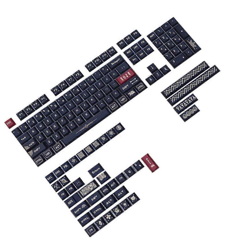 142Keys Original Height Ancient Ruins Theme Keycaps PBT Dye Sublimation Keycaps for Mechanical Keyboards Multicolor