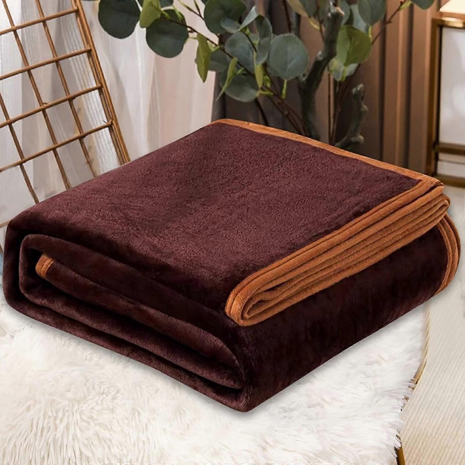 Throw Blanket in Clearance Super Soft Warm Solid Warm Micro Plush Fleece Blanket Throw Rug Sofa Bedding