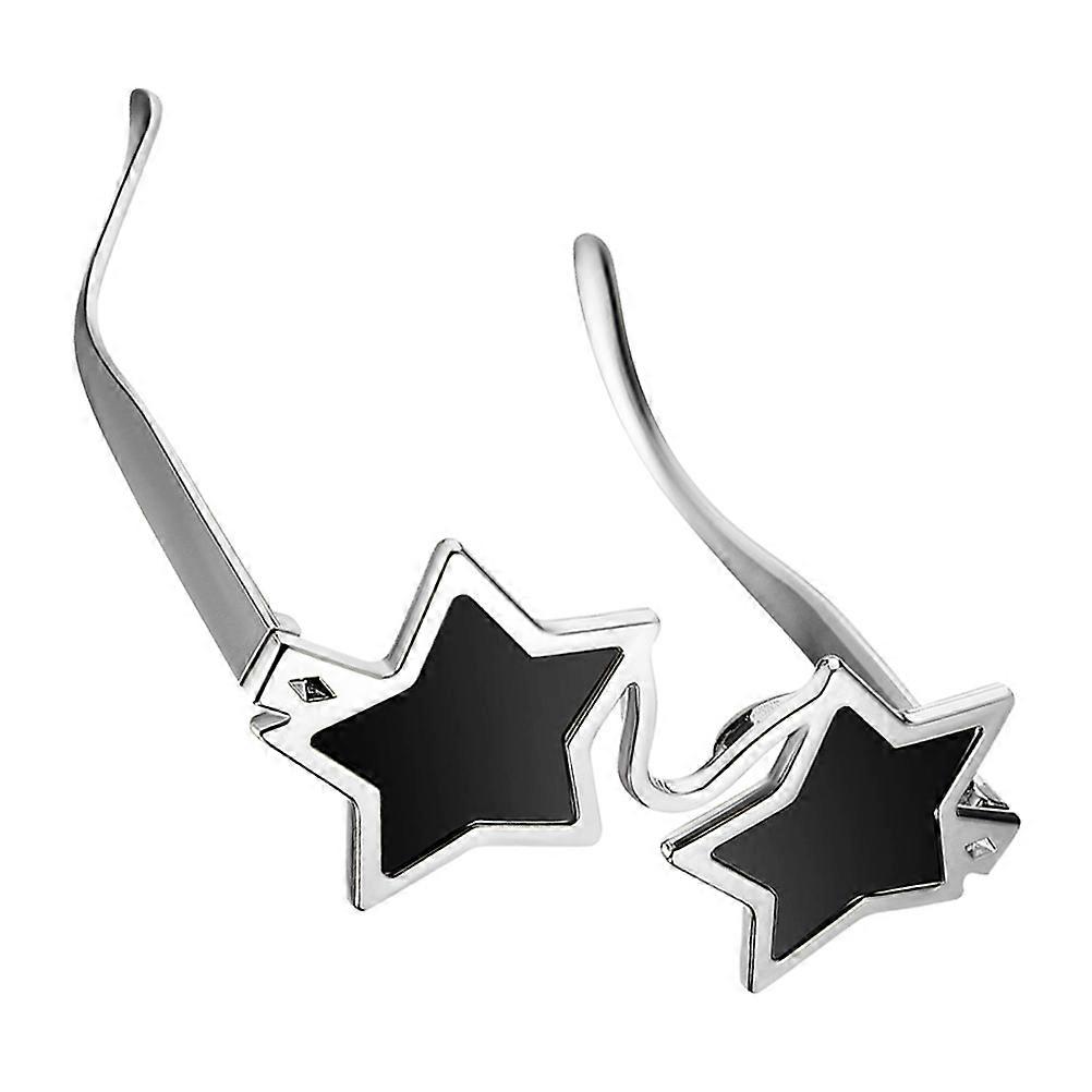 Silver Star Sunglasses for Decoration PVC Material Fun Accessory
