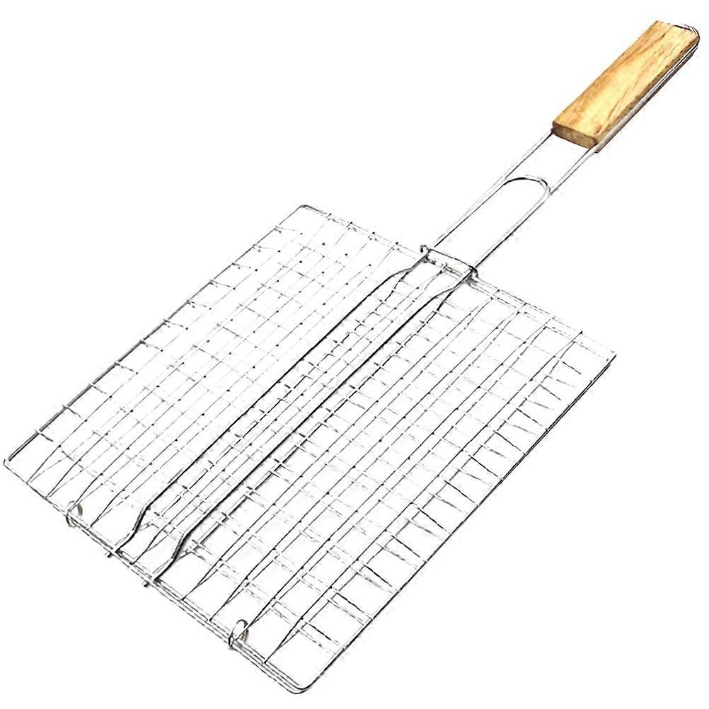 1Pc Grilling Net Stainless Steel Grill Basket Barbecue Wire Mesh for Home