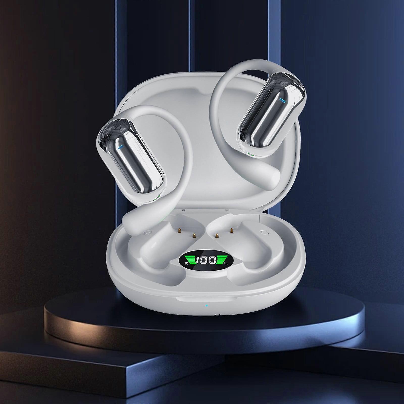 Txmfgh Bluetooth 5.3 Non-In-Ear Earphones with Power Display, Directional Sound, Noise Reduction, Long Range - Ideal for Music & Calls