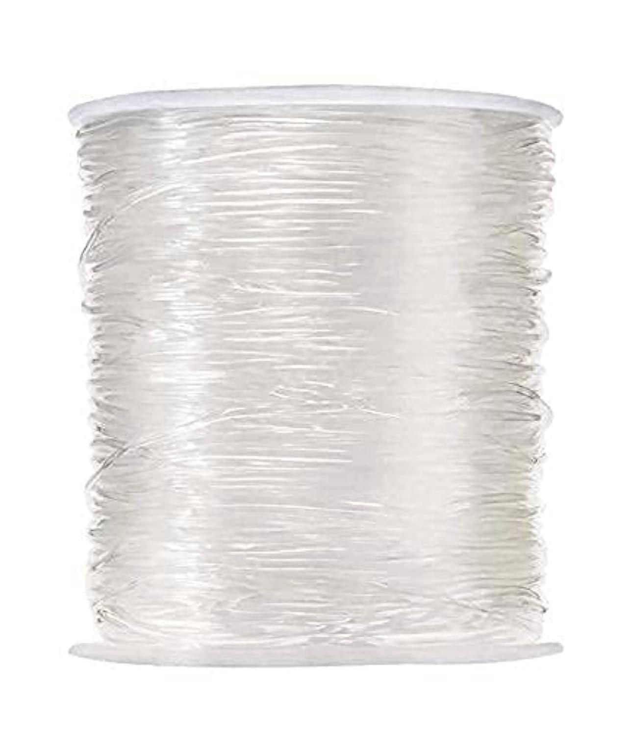 Polyester Beading Thread Cord 0.8mm 100m Clear for Bracelet Making and Craft Projects
