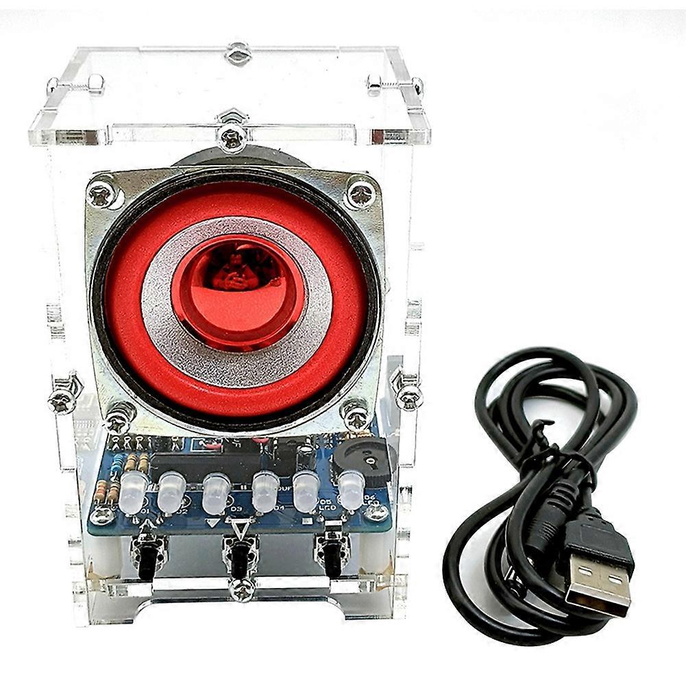 Bluetooth Speaker DIY Kits DC 5V LM386 4ohm 5W Speaker Amplifier Production Kit Teaching Practice with Level Indicator