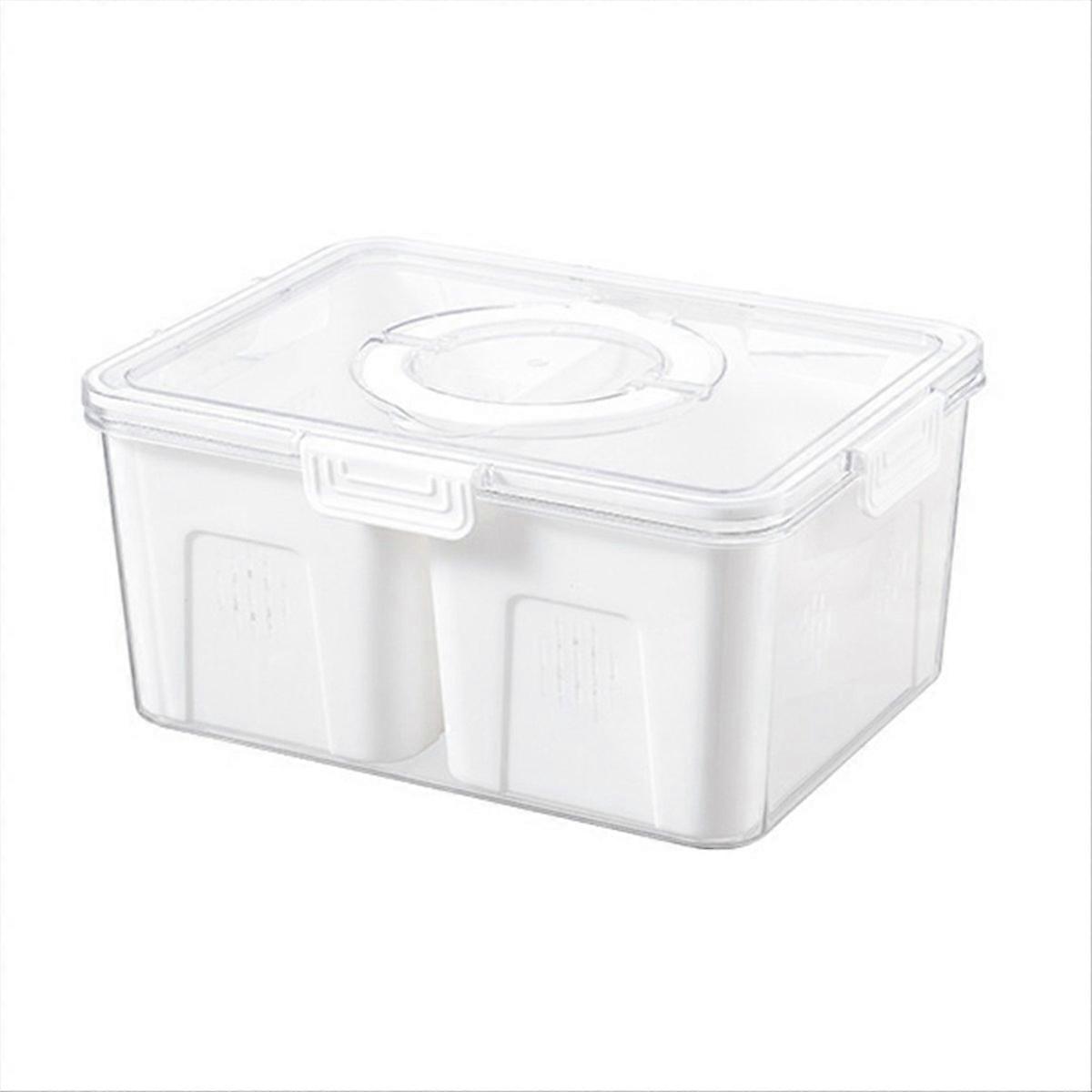 Fridge Organizer,Stackable Refrigerator Organizer Bins,White