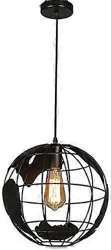 Pendant Light Fixture with Unique Globe Map Design, E27/E26 RustResistant Iron for Kitchen Island