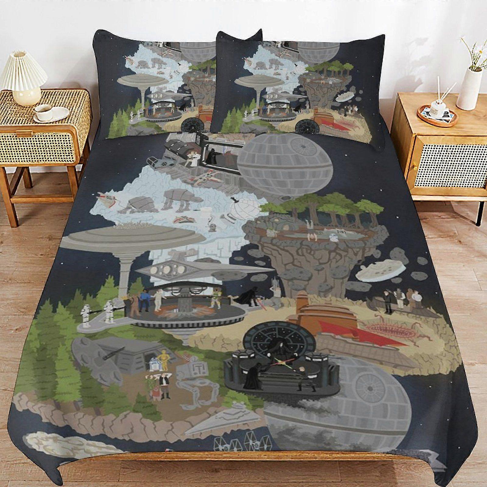 862BY Star Wars Breathable Layer Comfortable Feel Soft Durable Fabric Bedding Duvet Cover Sets with Secure Closure SQ862