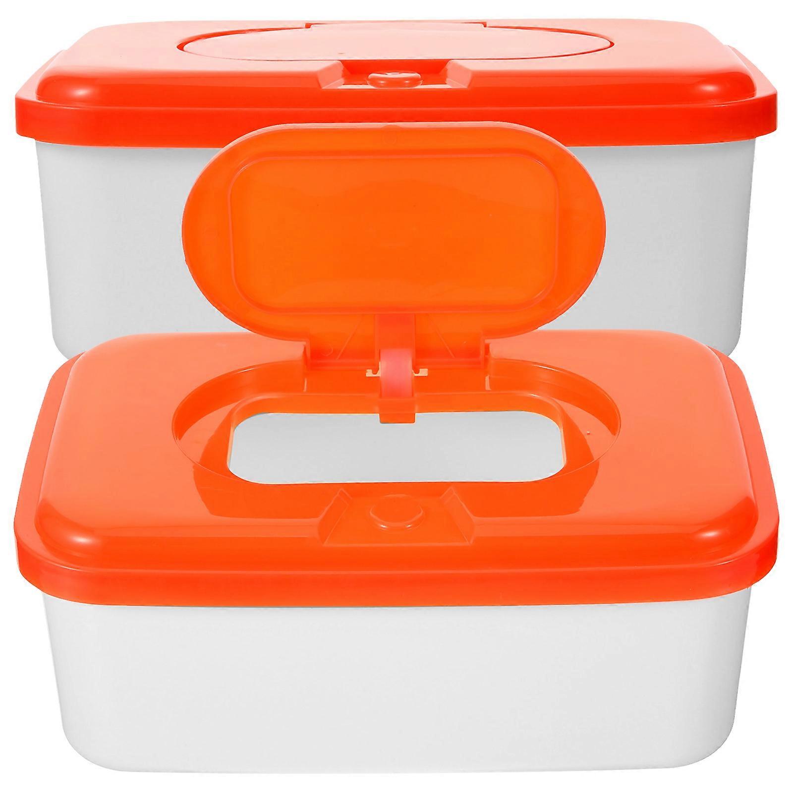 Baby Wipes Dispenser Plastic Holder for Storage Use 2Pcs Set