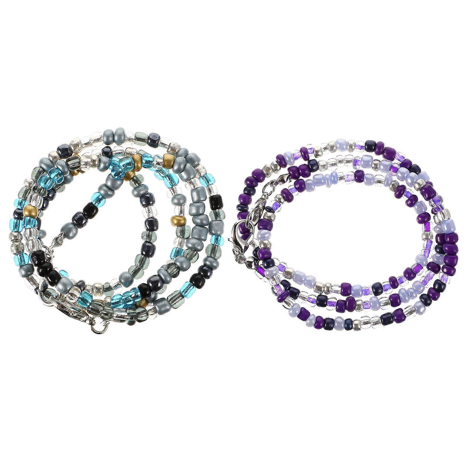 Sunglasses Chain Beaded Mask Lanyard for Decoration 4Pcs Kit