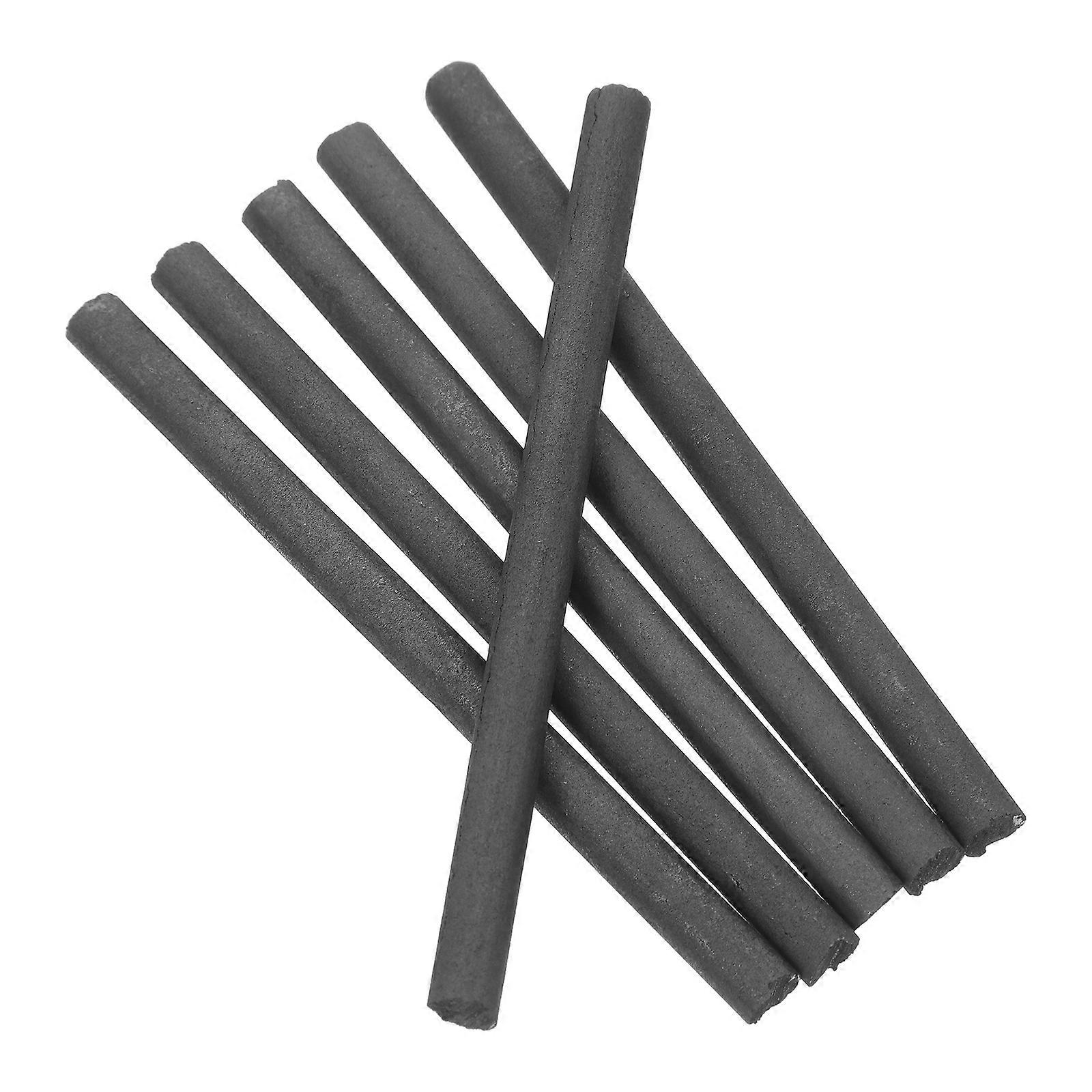 Dark Grey Graphite Electrode Carbon Rod for Conductive Use 6Pcs Rods
