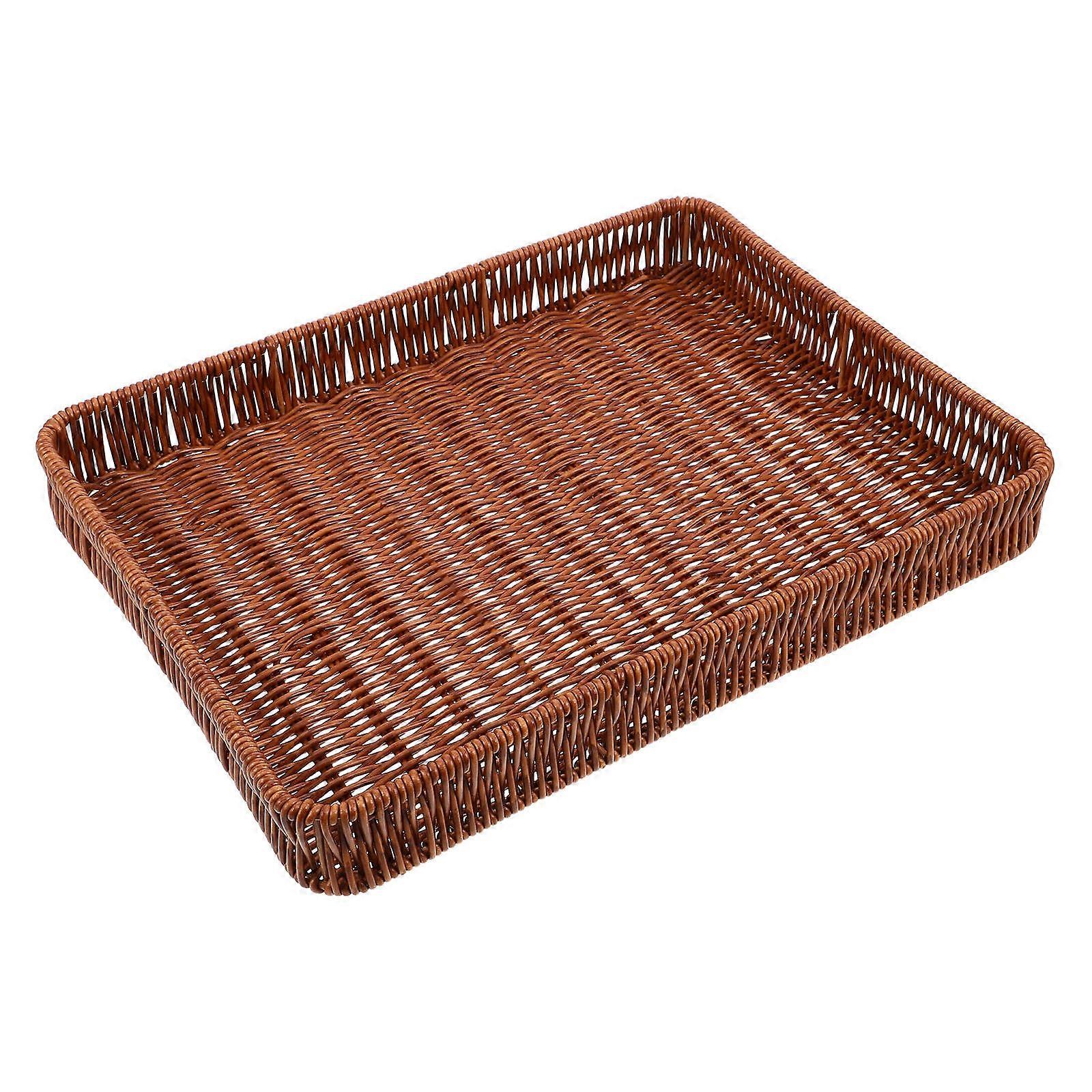Multipurpose Handwoven Bread Basket Fruit Basket Bin for Storage