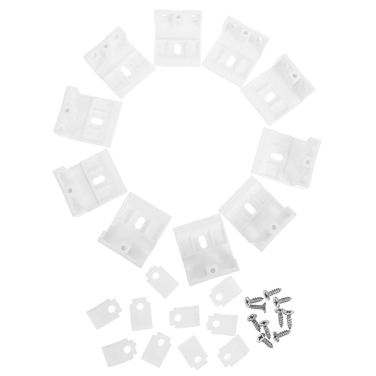 White Plastic Mount Bracket Holder for Cellular Shades Offering 10Pcs Support