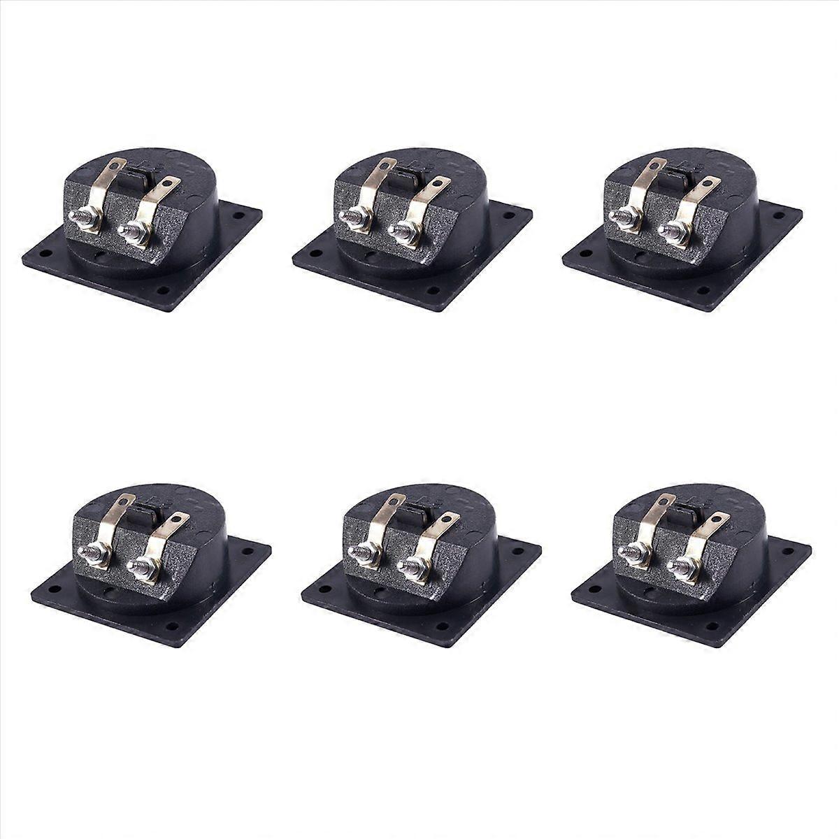 Square Shape Double Binding Post Type Speaker Box Terminal Cup Black