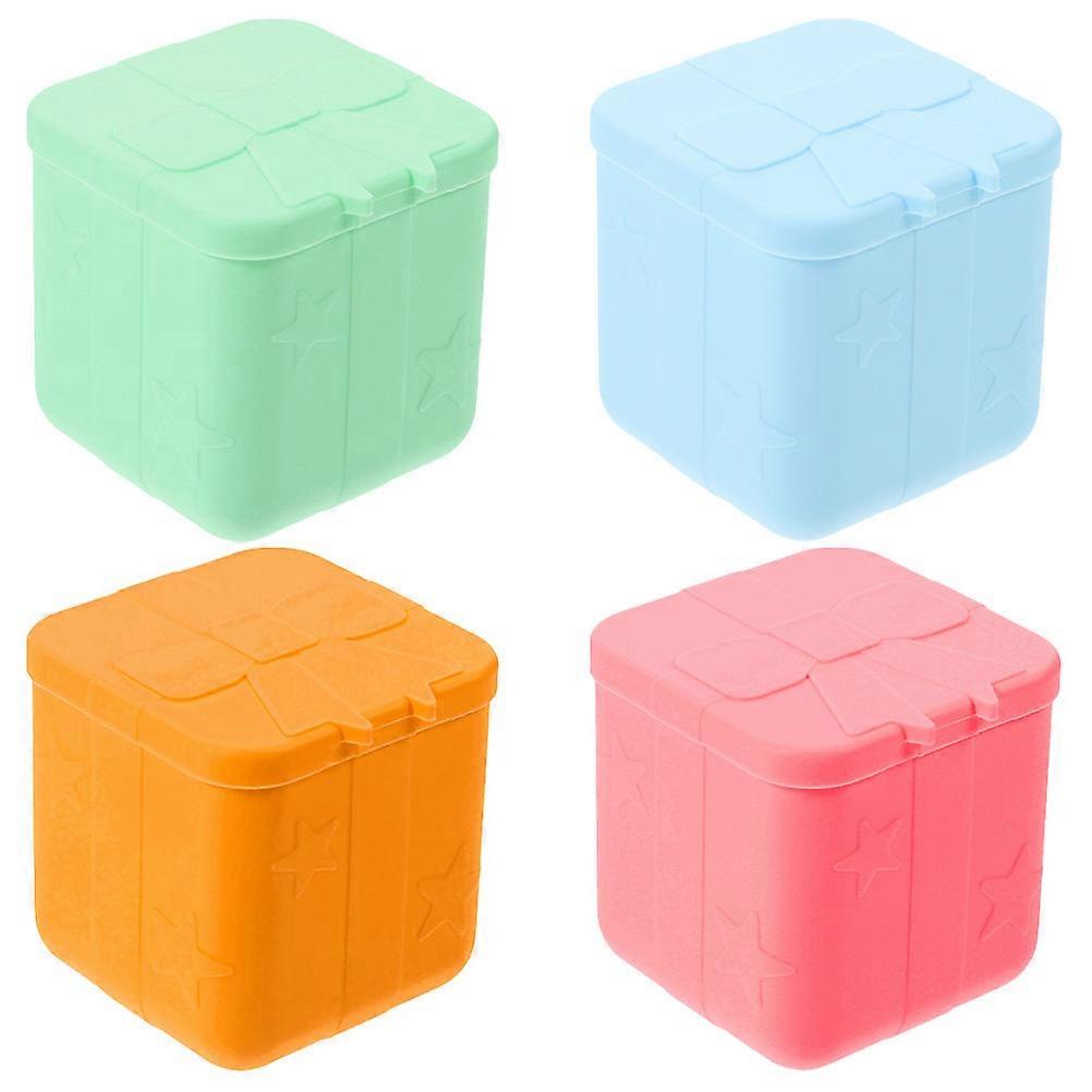 MLINS 4pcs Silicone Storage Containers Leakproof Snack Boxes Small Sauce Cups
