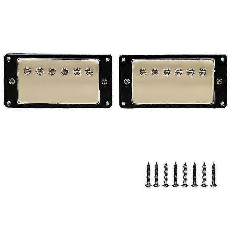 Replacement Pickups for LP S Electric Guitar Humbucker Set Gold 50mm + 52mm Double Coil