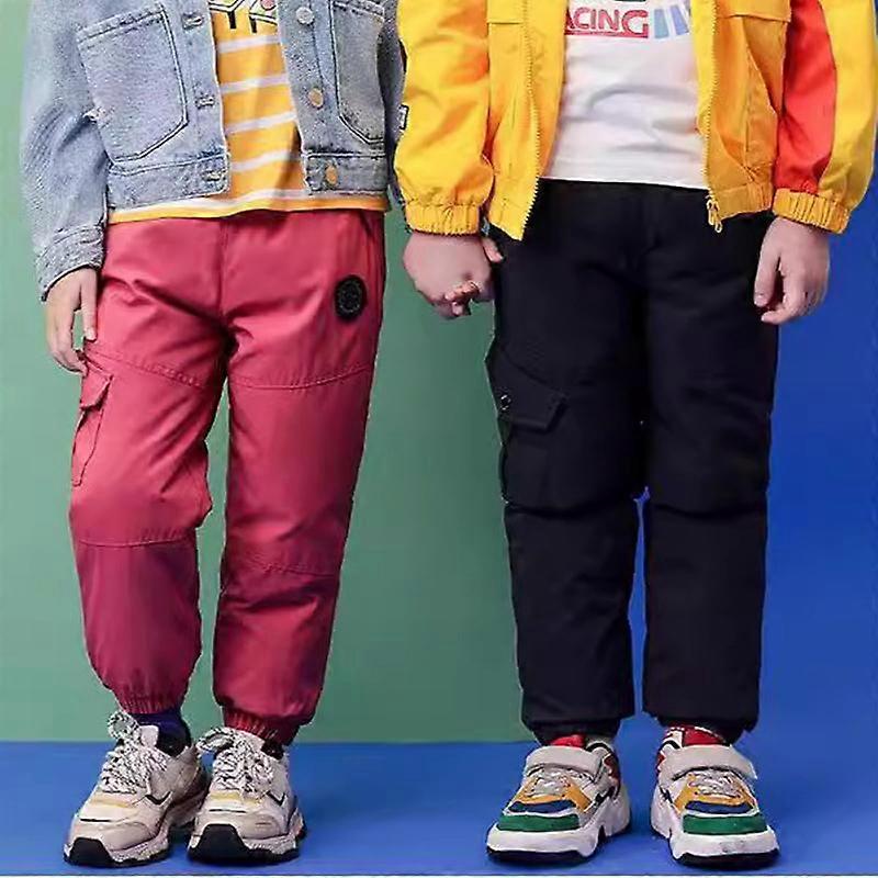 Pantalons d'hiver pour enfants, pantalons de travail neufs, pantalons épais en duvet pour bébés, garçons et filles, pantalons chauds et longs
