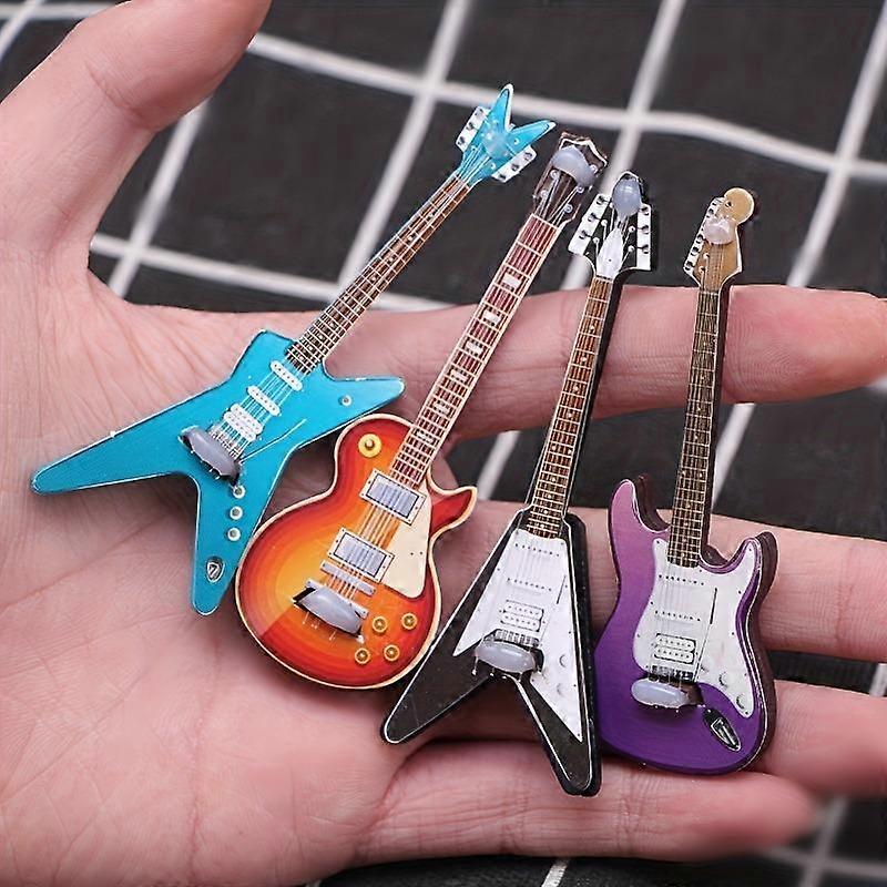 Dollhouse Mini Simulation Electric Guitar Miniature Scene Prop Model