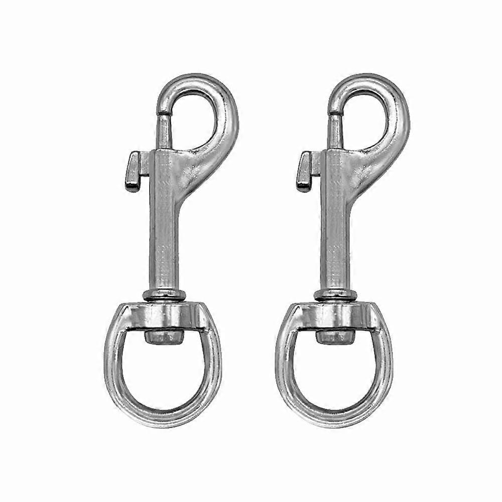 2 Pack Heavy Duty Lobster Clasp Swivel Snap Hooks 68mm for Dog Leash Keychain Camping Hiking
