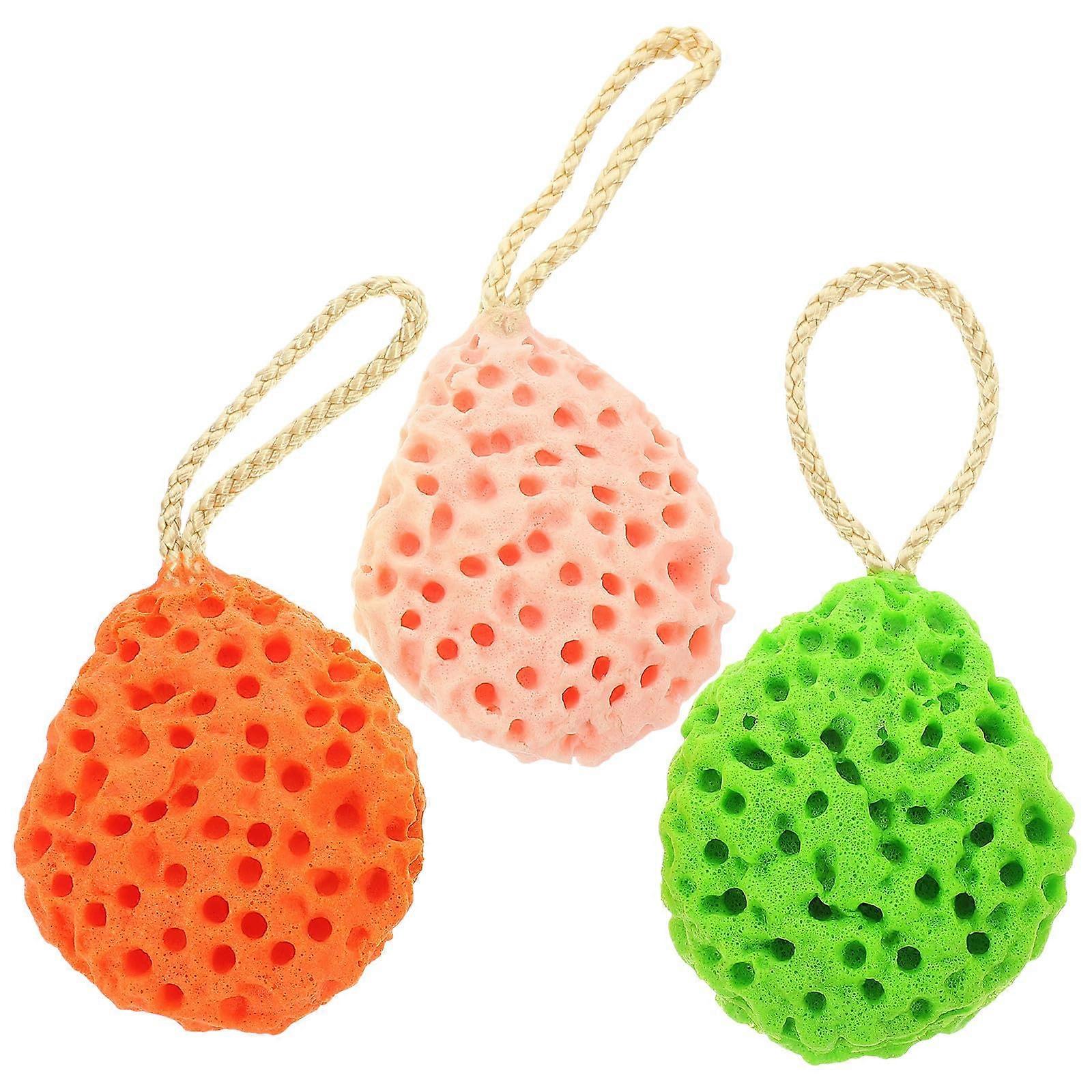 Facial Cleansing Sponge Set of 3, Reusable Exfoliating Bath Sponges for Face and Body, Gentle Deep Pore Cleansing for Travel and Daily Skincare