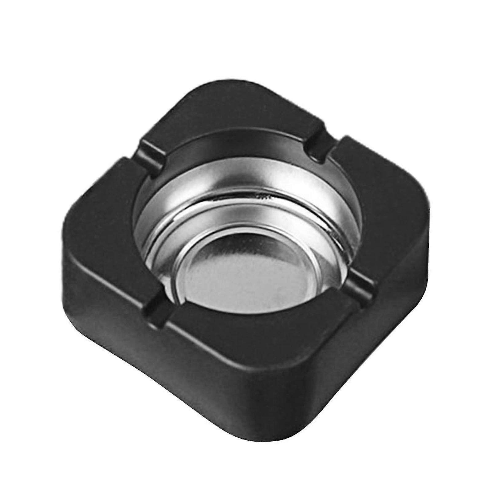 Portable Creative Tinplate Square Ashtray Holder Cigarette Ash Storage Box Case