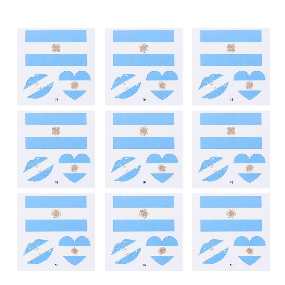National Flag Stickers for Face Use 25 Sheets Disposable Waterproof Temporary