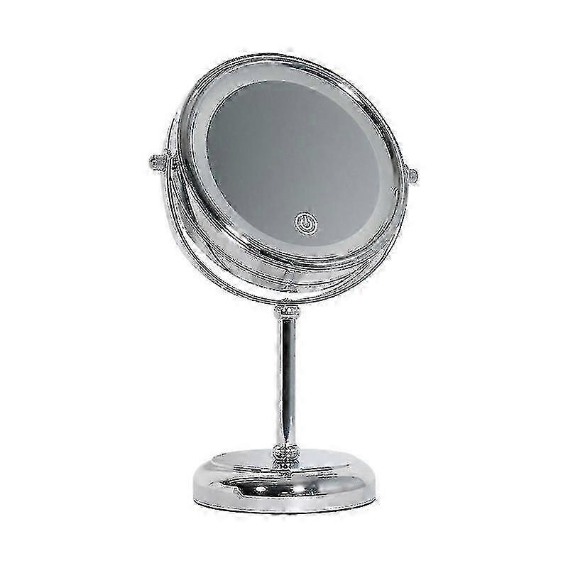 25-26 With Led Ing - Ding - Illuted 360 Rotating Makeup In Silver
