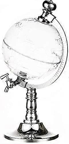 1L Beer Tower Dispenser Keeps Drinks Fresh, Tabletop Ball Style Beverage Dispenser Silver