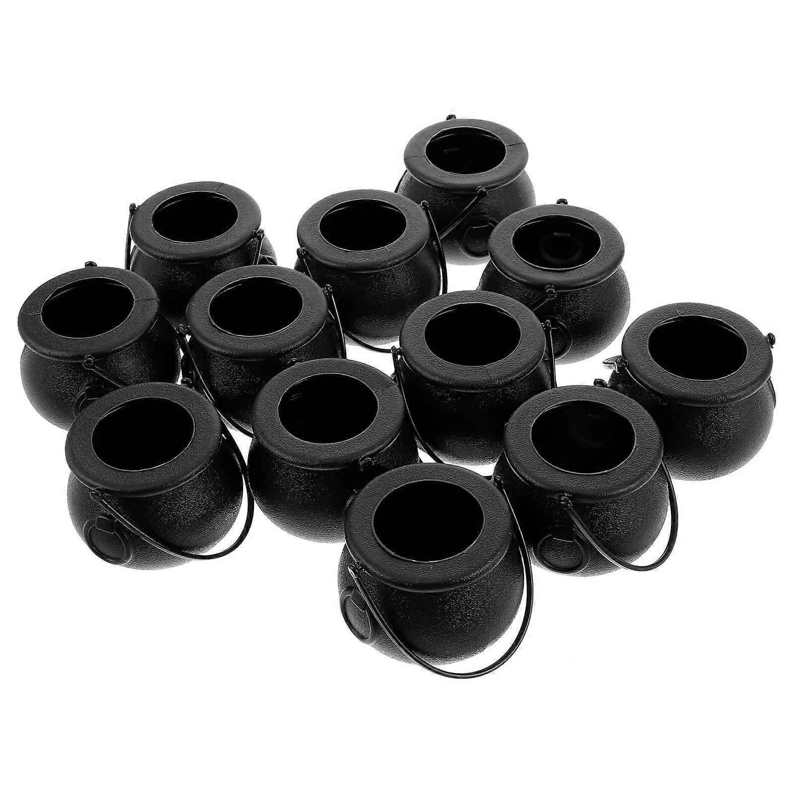 Halloween Candy Bucket Black Witch Candy Holder for Storage Use 12Pcs