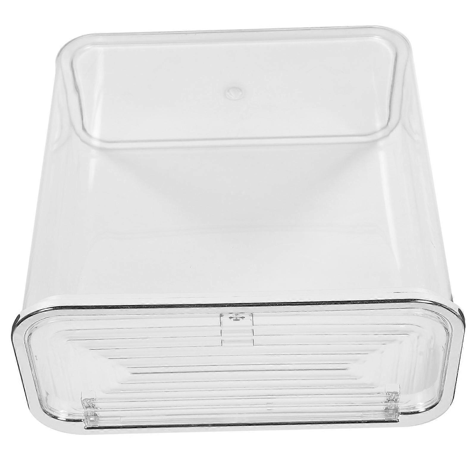 Trash Can Transparent Plastic Waste Bin with Lid for Household Use