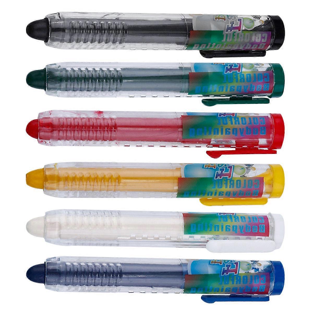 Face Paint Crayons Safe Body Painting Makeup Crayons 6Pcs for Use