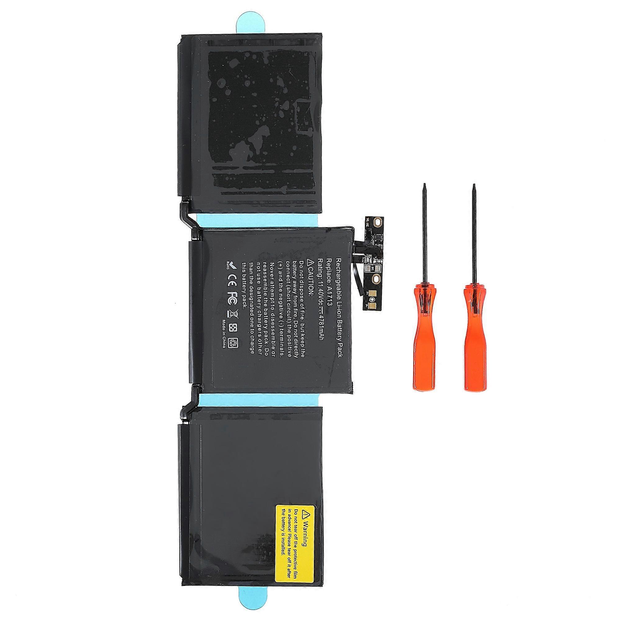 11.40V 4781mAh Battery Replacement (Encode:A1713) (without Logo) for MacBook Pro 13-inch (2016) A170