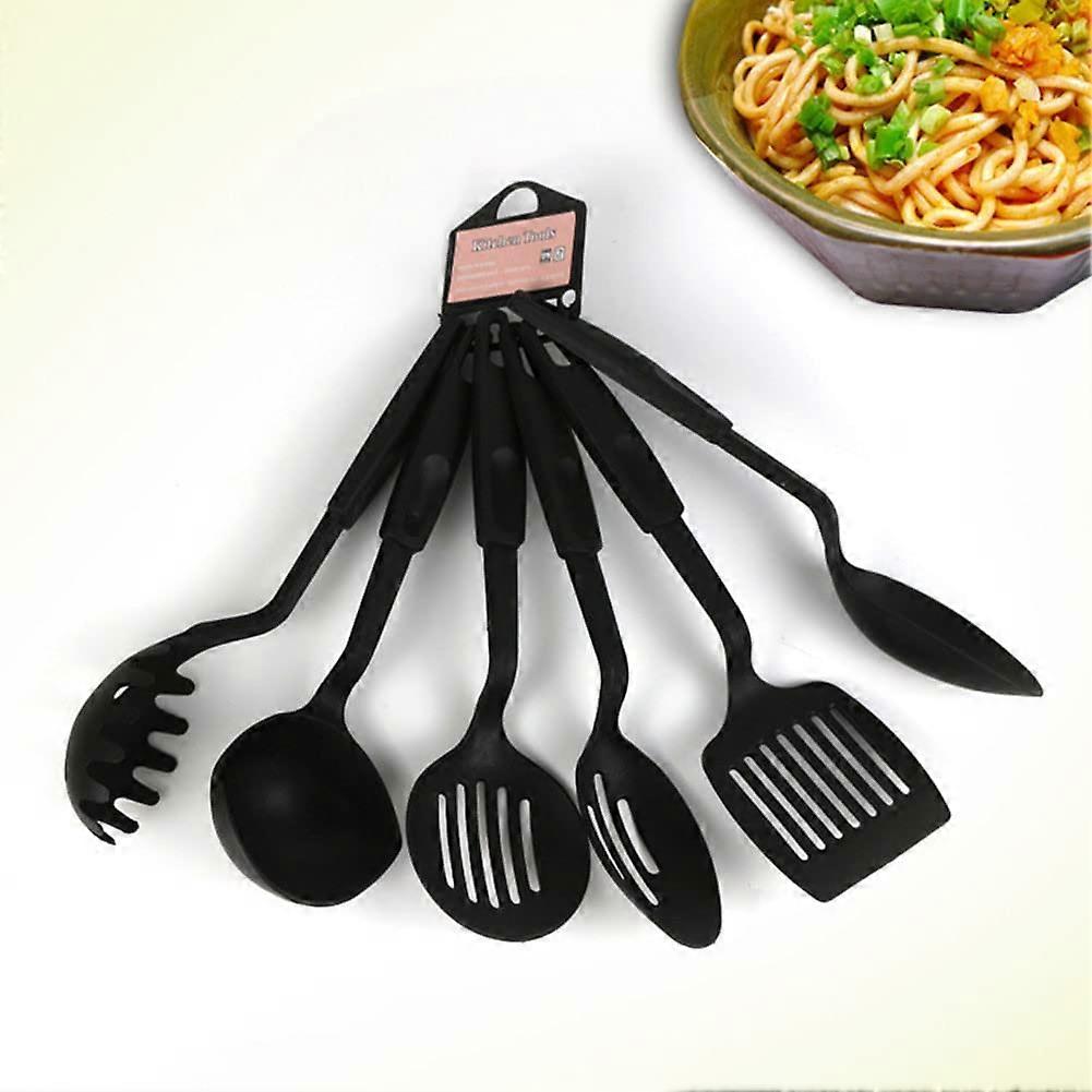 6 Piece NonStick Nylon Kitchen Utensils Set with Long Handle HeatResistant Cooking Tools
