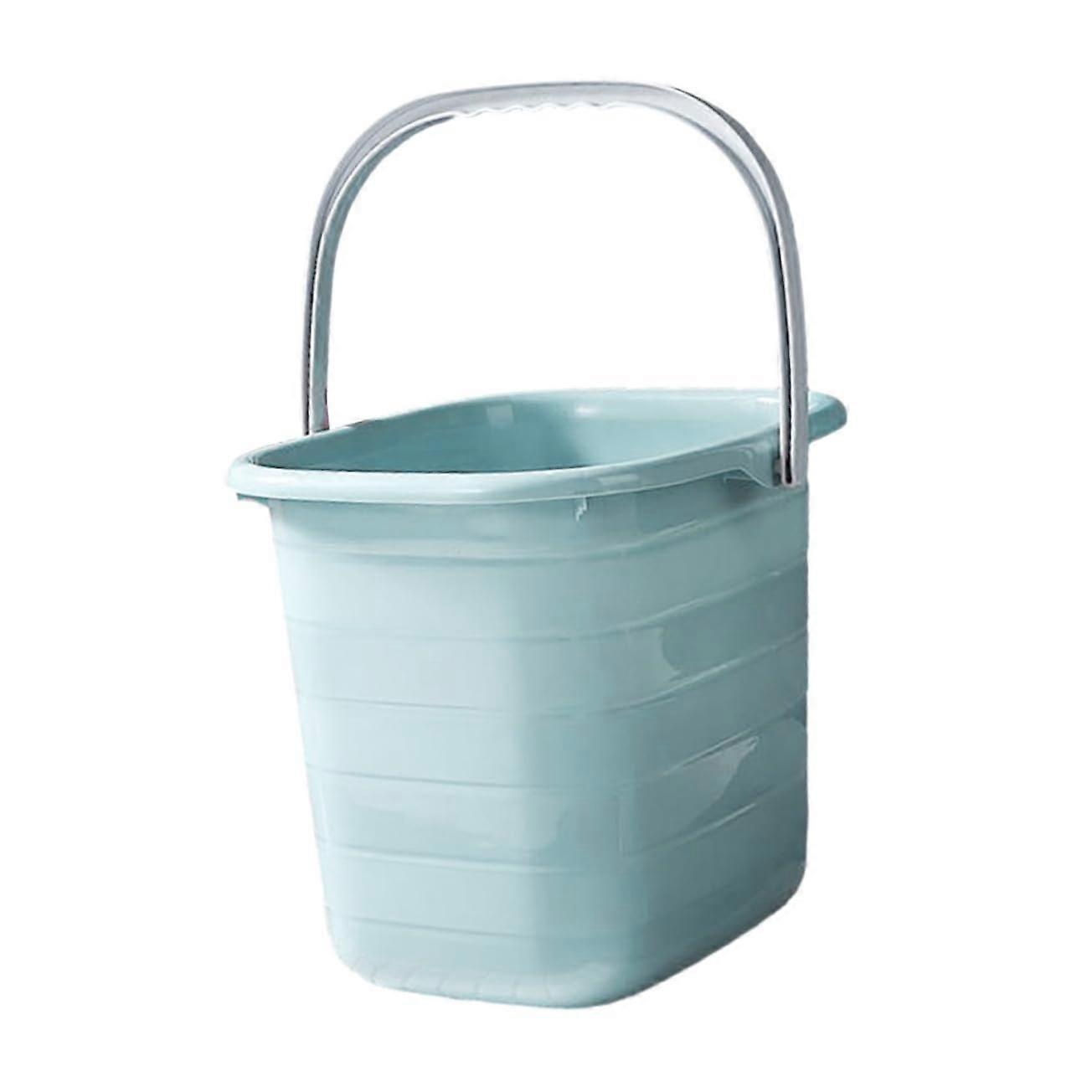Large Plastic Water Bucket with Handle, NonSlip Base, Multipurpose Cleaning and Storage Use