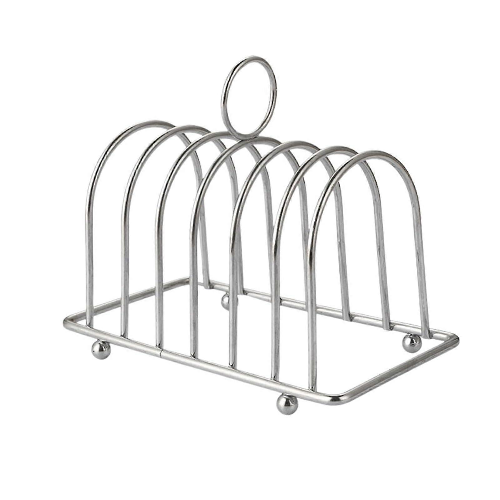 Stainless Steel Toast Rack Bread Holder with SpaceSaving Slice Slots for Efficient Cooling