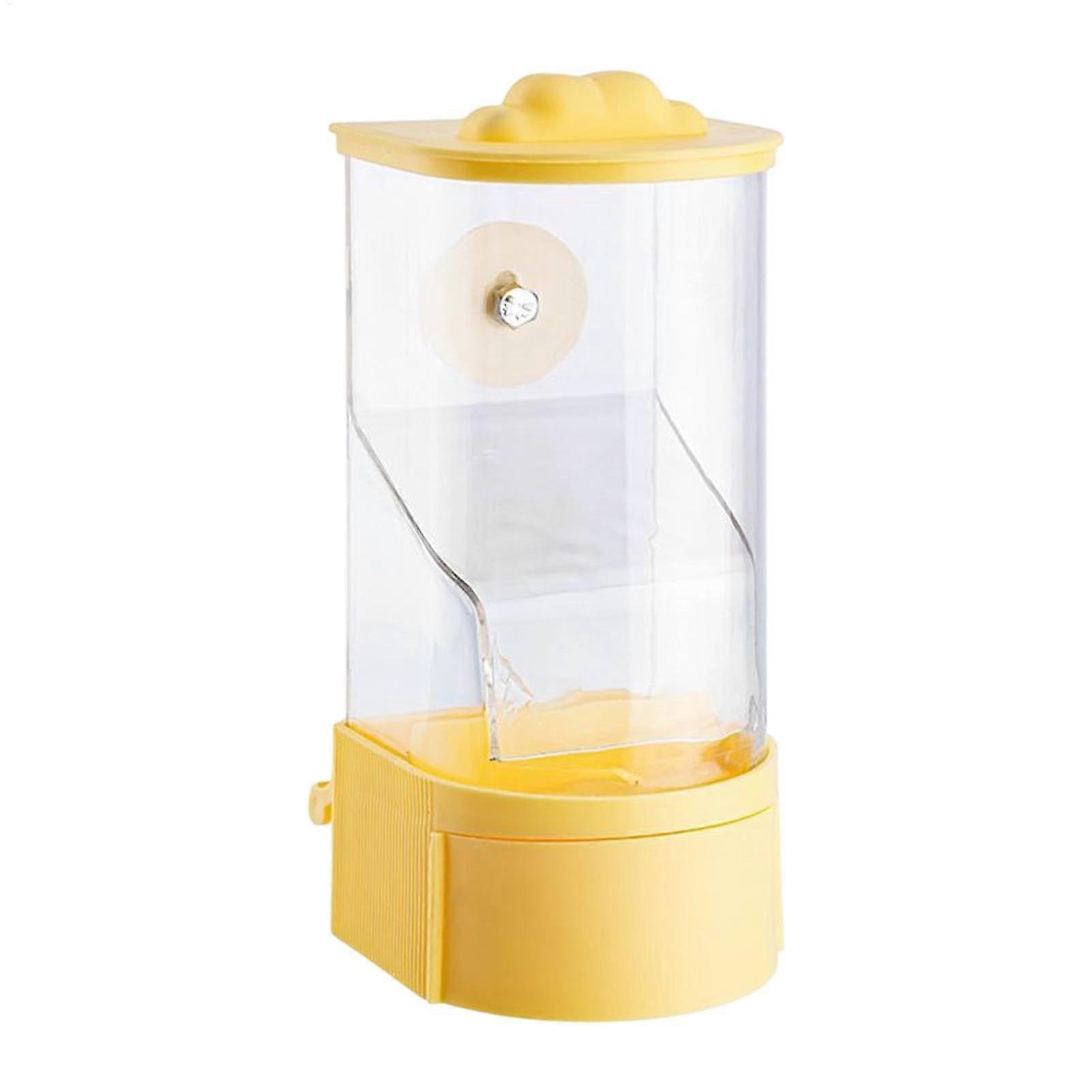 Automatic Bird Feeder with Shell Separation and Large Capacity for Parakeets and Small Birds Yellow