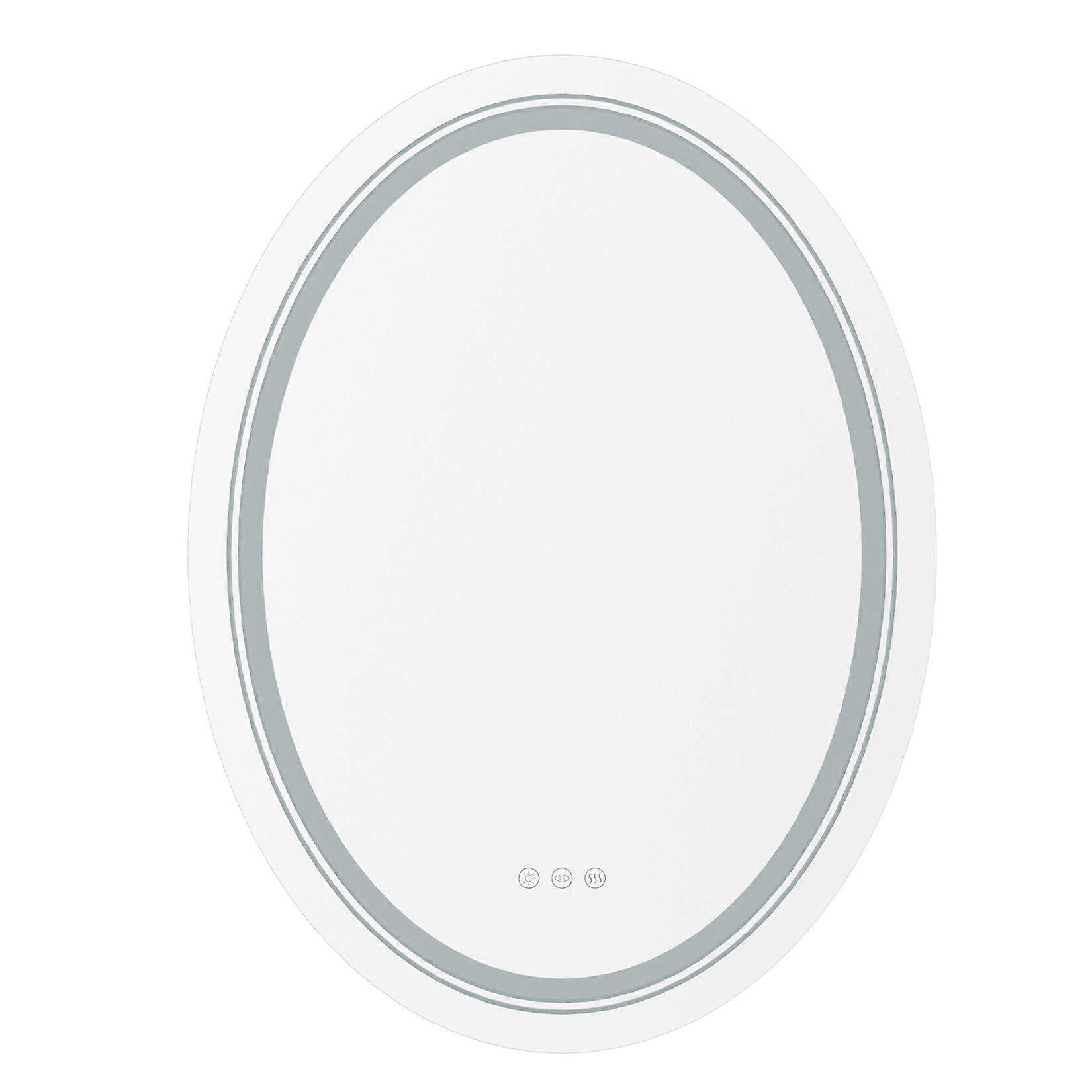 Grand Ovale LED Éclairé Salle De Bain Miroir Anti-Brouillée Mémoire Fonction Makup Miroir