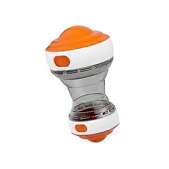 Hondenspeelgoed tegen verveling met snoepjesdispenser voor speelplezier en om energie kwijt te raken, geschikt voor binnen en buiten. Oranje.
