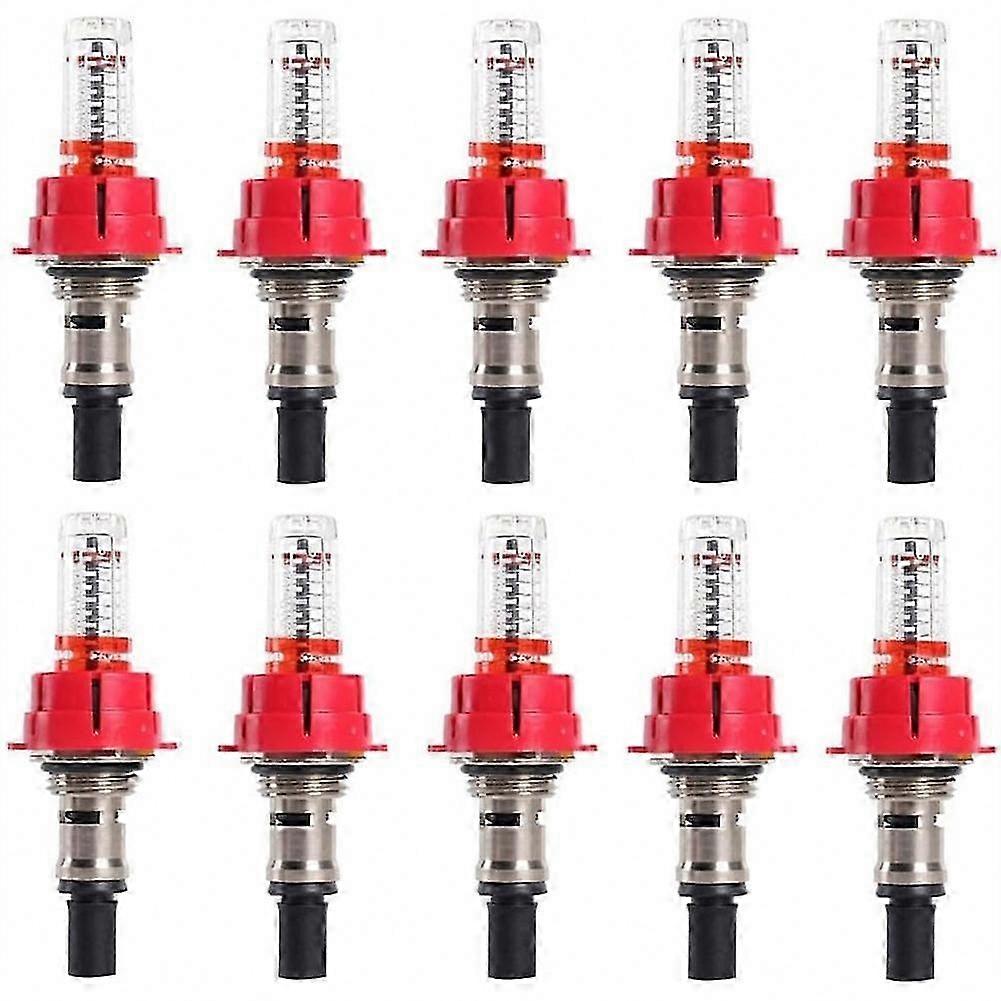 10 Pcs Underfloor Heating Manifold Flow Meters, Visual Flow Regulators for Heating Systems (1/2 Inch)