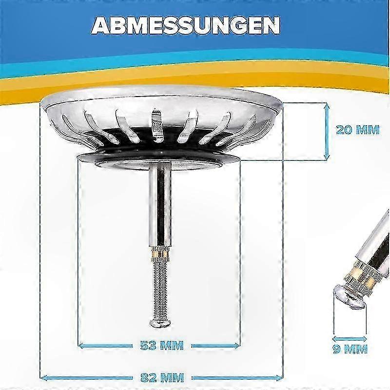 Kitchen Sink Strainer Waste Plug Replacement Basin Drain Filter