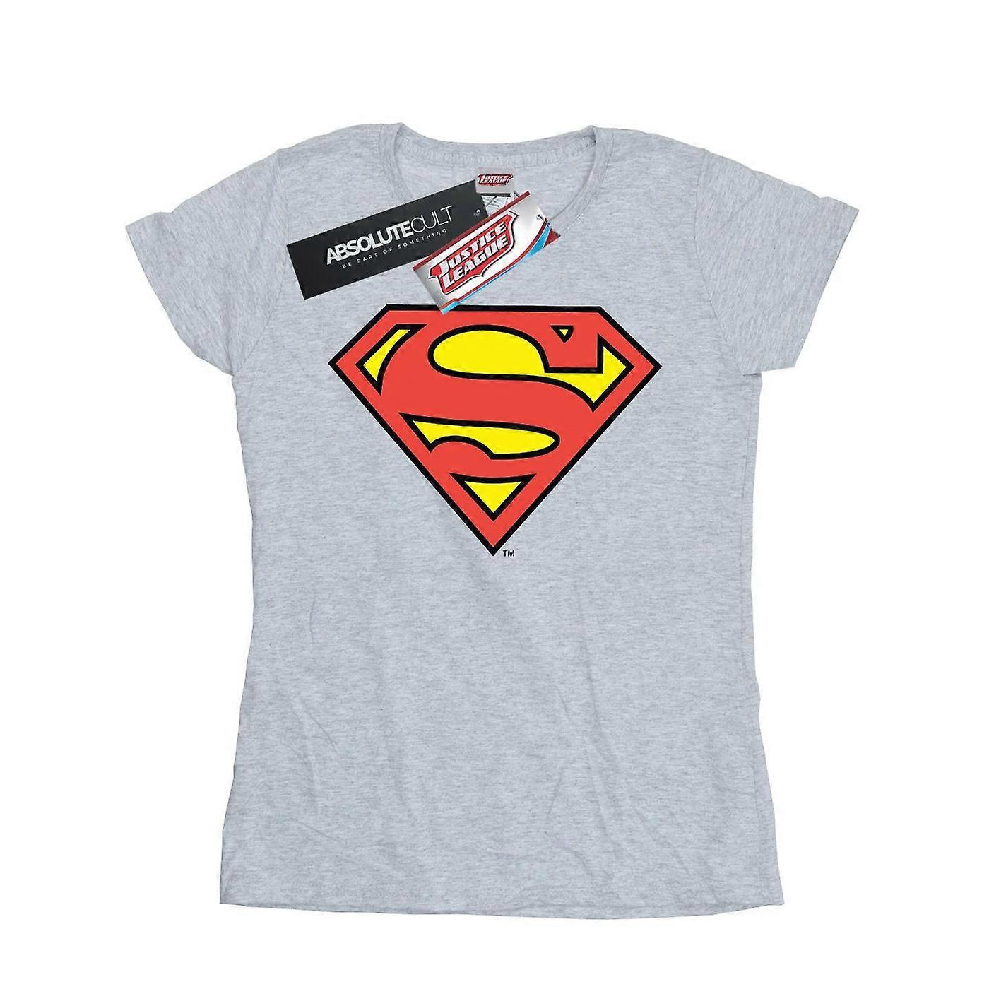 DC Comics Mujer/Mujer Superman Logo Camiseta de Algodón