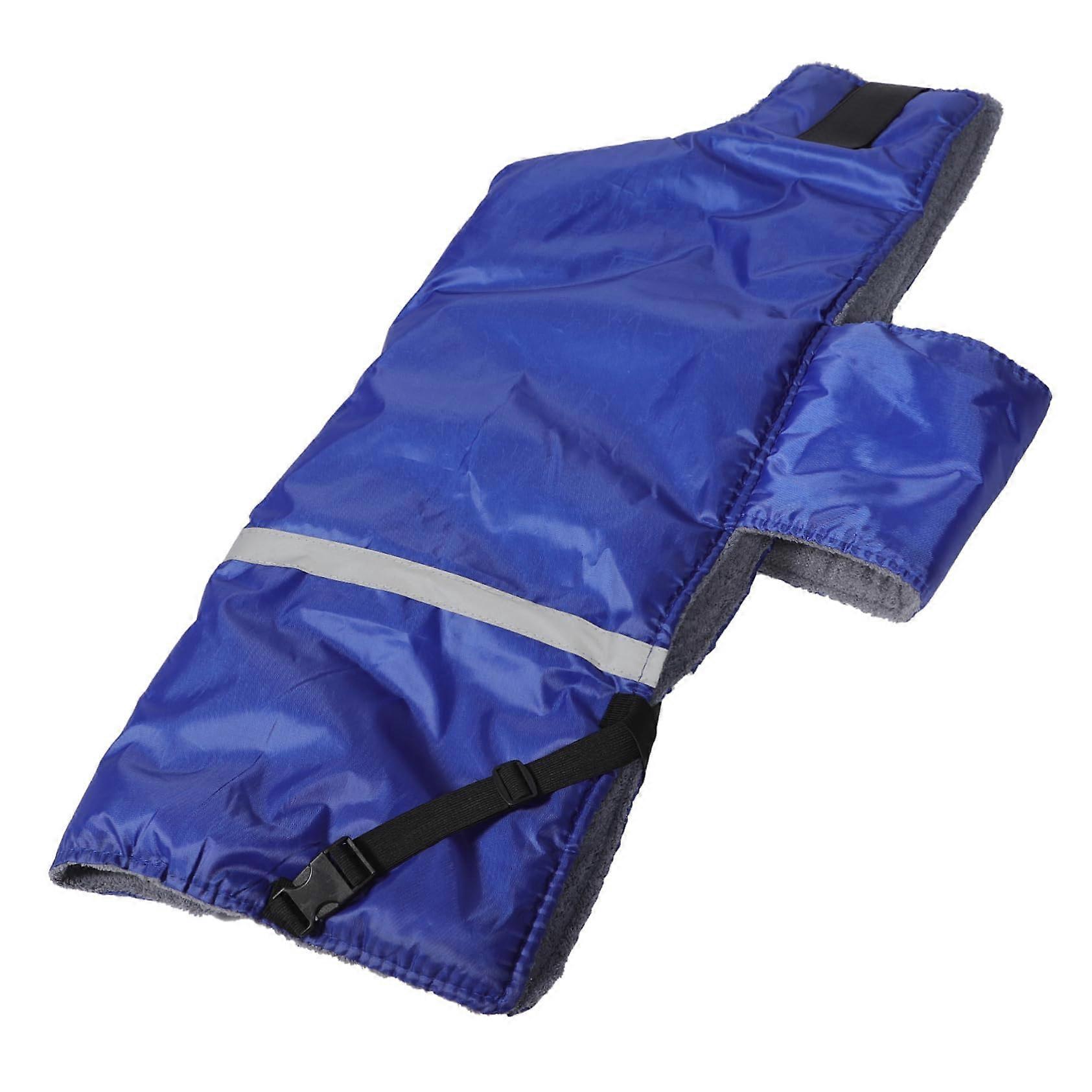 Fleece Lined Calf Winter Coat with Adjustable Buckle, Durable Windproof Fabric for Cold Weather