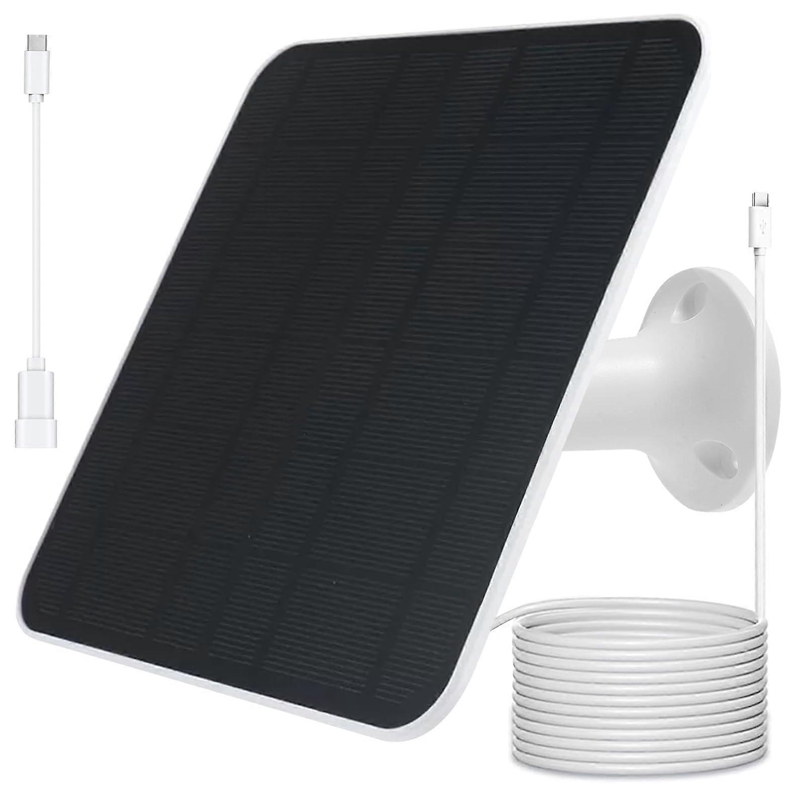 Solar Panel for Security Camera Compatible with EufyCam 2C/2C Pro, 5V 5W Continuous Charging, 9.8ft Cable, Weatherproof