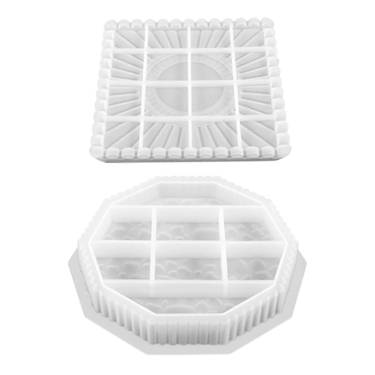 1 Set DIY Tray Mold Rectangular Mold Jewelry Dish Box Square Tray