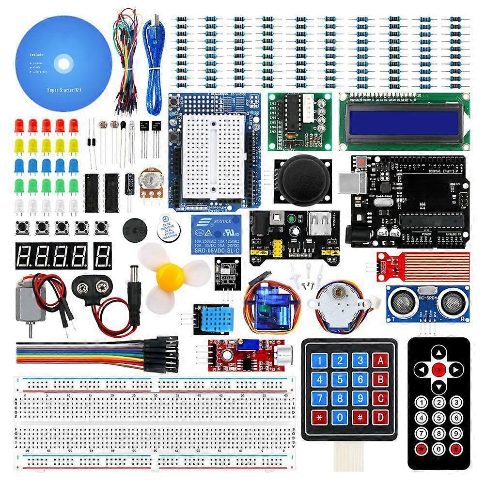 Super Starter Learning Kit for UNO R3 Development Board Super Starter Kit RFID Upgrade Kit Tutorial Learning Kit