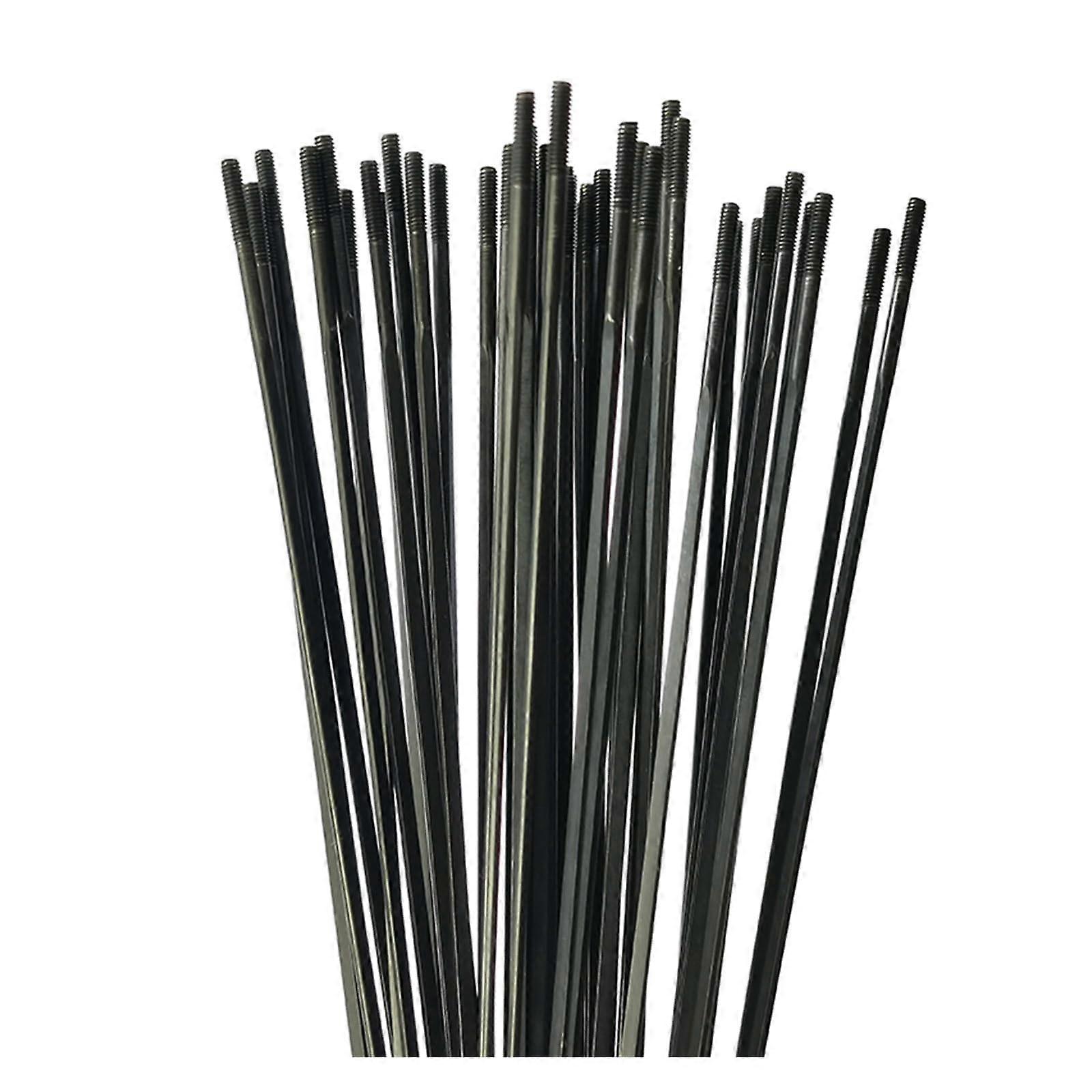 48pcs 14G 2.0mm Straight Pull Bicycle Spokes Black with Nipples Super Light Weight Design