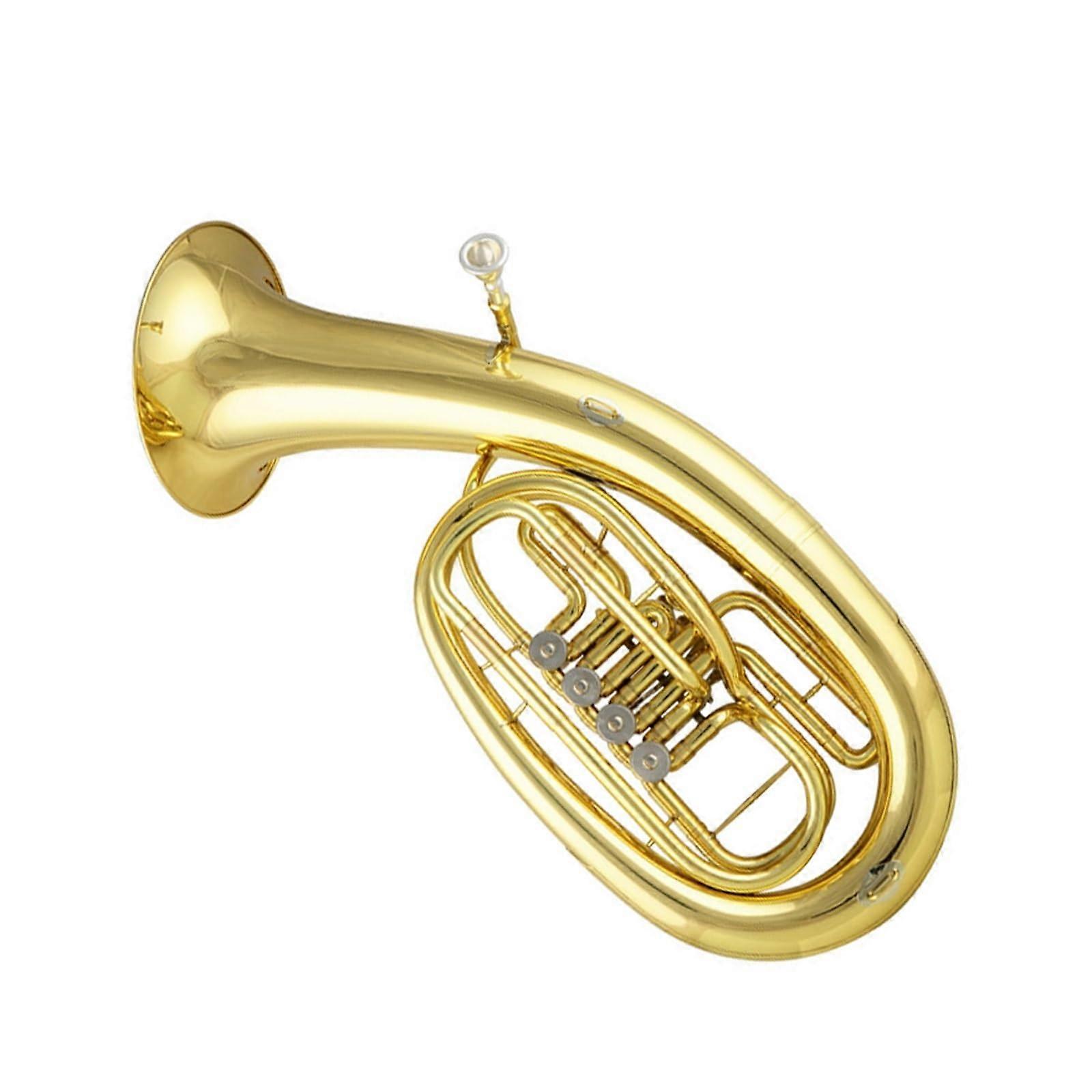Beginner Euphonium Valve Assembly with Smooth Action, Durable AllBrass Build, Polished Finish