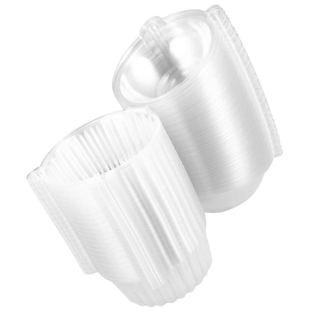 Pet Cake Packaging Box Cupcake Holders for Storage 50Pcs Clear Containers