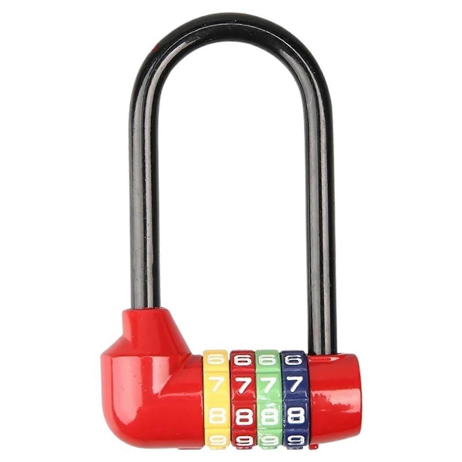 90mm Red Combination Padlock 4 Digit Zinc Alloy Keyless Code Lock for Cabinet Gate